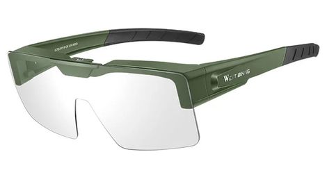 Lunettes de vélo photochromiques transparentes - vert