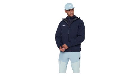 Mammut Crag Hooded Wasserdichte Jacke für Herren, Blau