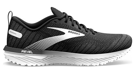 Chaussures de running femme brooks revel 6 noir blanc