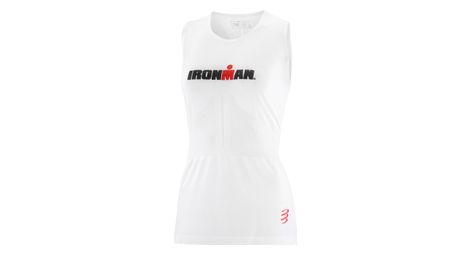 Camiseta de tirantes compressport mujer ironman dazzle blanca xl