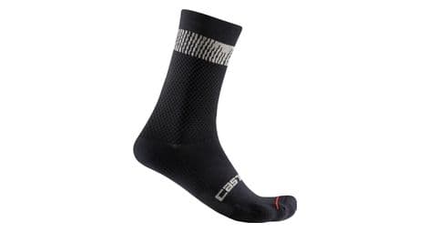 Chaussettes unisexe castelli unlimited 18 noir silver