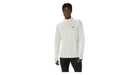 Haut thermique à capuche asics metarun winter blanc homme
