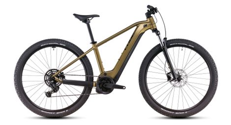 Cube reaction hybrid performance 500 electric hardtail mtb shimano cues 9s 500 wh 29'' gold lime 2025