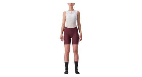 Castelli bib short donna prima red bordeaux