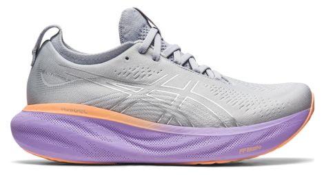 Chaussures de running asics gel nimbus 25 gris violet orange femme