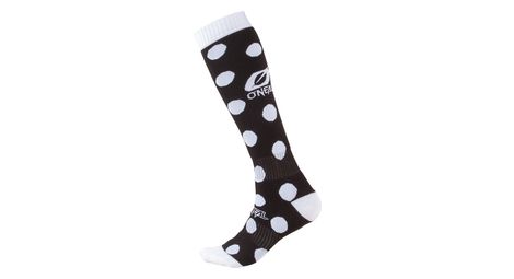 Paire de chaussettes hautes oneal pro mx candy noir blanc