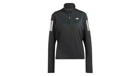 Adidas own the run donna nero 1/2 zip top