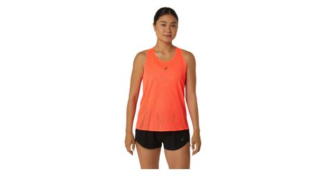 Camiseta de tirantes asics metarun roja para mujer