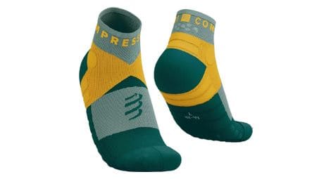 Compressport calcetines bajos ultra trail verde / amarillo