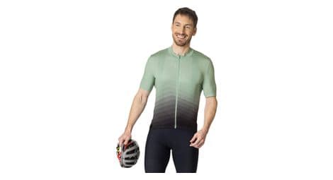 Maillot de manga corta con cremallera odlo zeroweight verde / negro