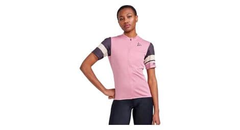 Maillot manches courtes femme craft core endur rose violet