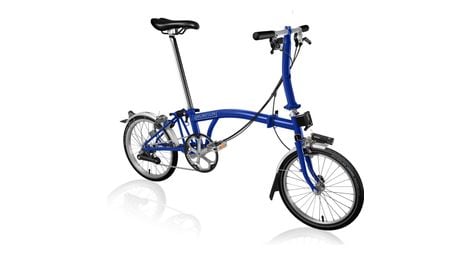 Brompton s6l 16'' 6s bicicleta plegable azul gasolina