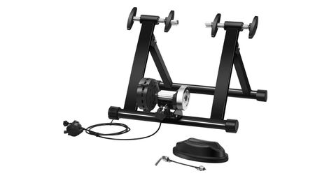 Entraineur de velo avec fil pour roue 26 28 en acier avec 8 niveaux de resistance charger max 100kg