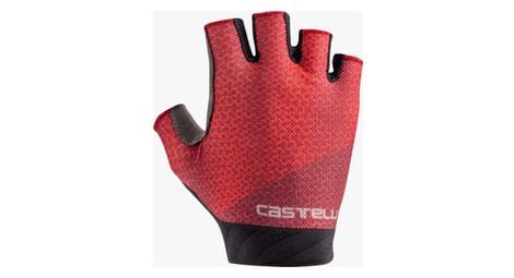 Guantes cortos castelli roubaix gel 2 para mujer rojo