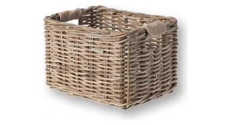 Basil panier à vélo en rotin dorset medium 27 x 39 x 21 cm - nature gris