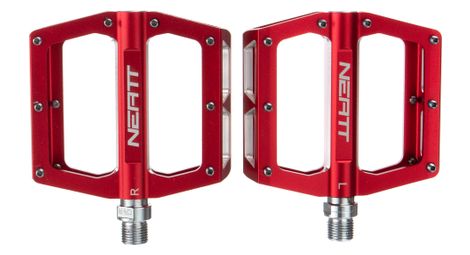 Par de pedales planos neatt attack v2 8 pines rojo
