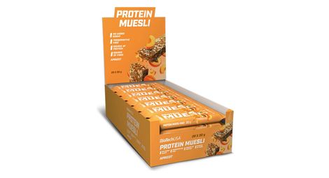 Boîte de barres protein muesli (28x30g) - biotech usa - abricot -  barres protéinées