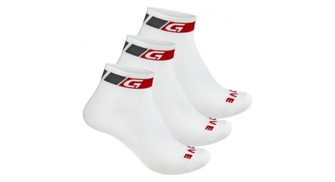 Lot de 3 paires de chaussettes basses gripgrab classic low cut blanc