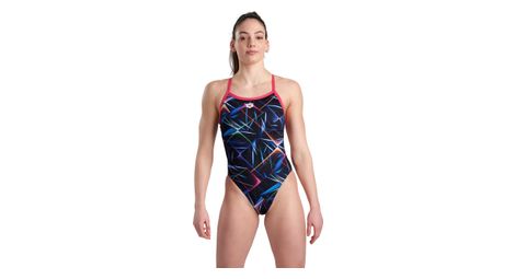 Maillot de bain 1 pièce arena allover challenge back bleu rose