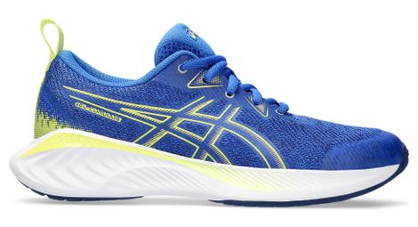 Asics gel cumulus 25 gs laufschuhe blau gelb kinder 37