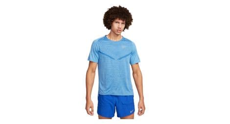 Nike dri-fit adv techknit short sleeve jersey blauw heren