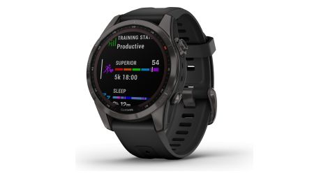 Gereviseerd product - garmin fenix 7s sapphire solar titane carbon grey sporthorloge