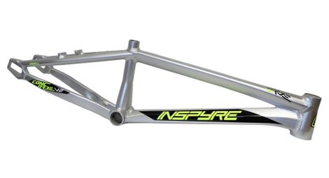 Cadre bmx race inspyre concorde v2 pro xl disc gris jaune fluo 2022