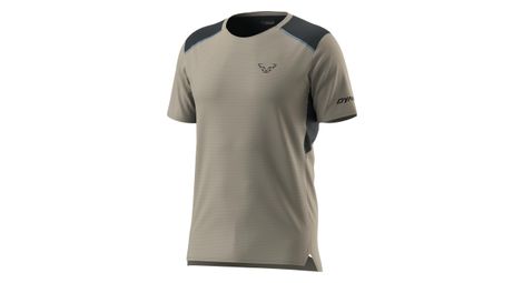 Dynafit sky azul caqui camiseta de manga corta para hombre