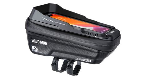 Bolsa de cuadro bici con porta móvil 1 L negra WILD MAN