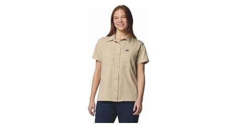 Camiseta de manga corta columbia silver ridge utility beige para mujer