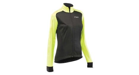Chaqueta impermeable northwave reload sp mujer negra fluo amarillo