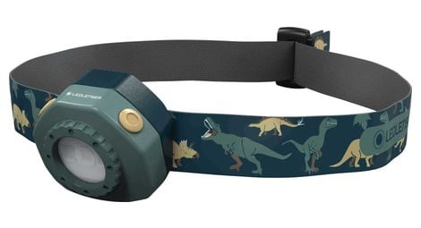 Lampe frontale led pour enfant kidled4r motif dinosaures version rechargeable 40 lumens 18h d autono