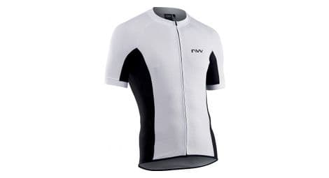 Maglia northwave force zip a manica corta bianca