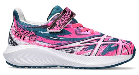 Asics pre noosa tri 15 ps rosa blu scarpe da corsa per bambini 33