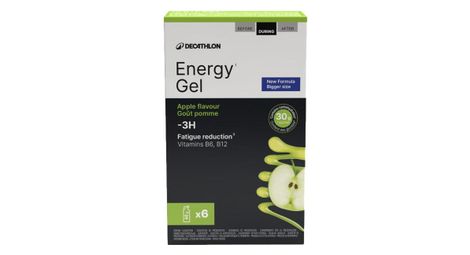 Gels énergétiques decathlon nutrition energy gel pomme - 6x46g