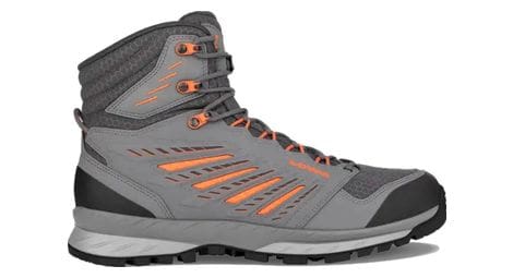 Bota de senderismo lowa trek evo gtx mid grey/orange