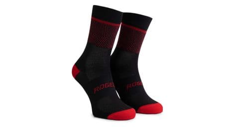 Chaussettes velo rogelli hero ii - homme - rouge/bourgogne/noir