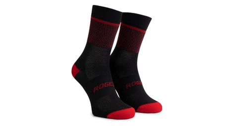 Chaussettes velo rogelli hero ii - homme - rouge/bourgogne/noir
