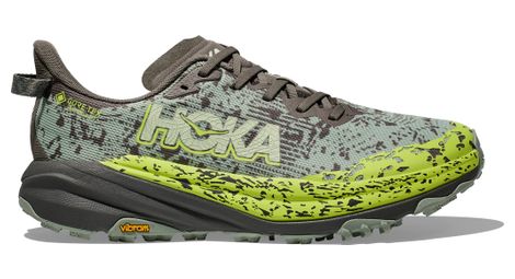 Chaussures trail hoka speedgoat 6 gtx gris/vert homme