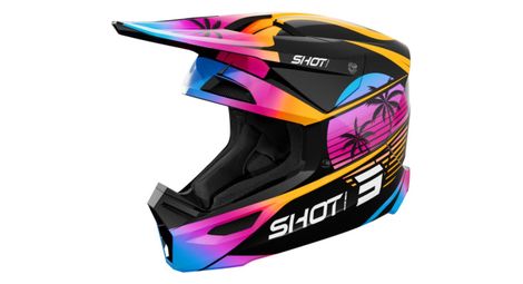 Casque integral shot furious enfant miami orange brillant