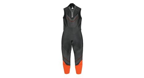 huub araya women s sleeveless neoprene wetsuit black orange