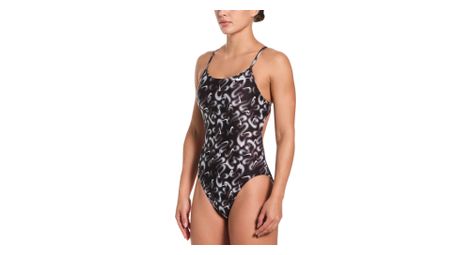 Costume da bagno Nike Swim HydraStrong Sprayfetti nero da donna