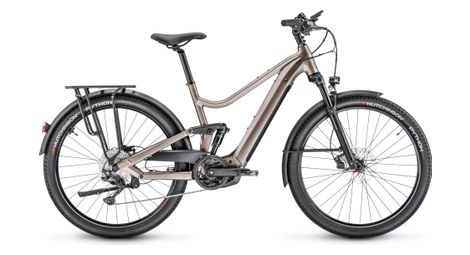 Mountain bike elettrica moustache saturday 27 xroad fs 3 smart system shimano deore 11v 500 wh 27.5'' beige 2023 l / 178-193 cm