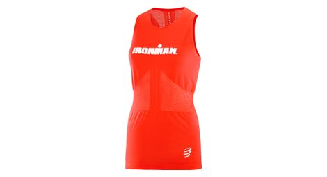 Débardeur compressport femme ironman dazzle rouge