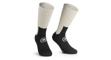 Unisex assos trail sockst3 beige/schwarz 43-46