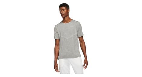 Maillot manches courtes nike rise 365 gris homme