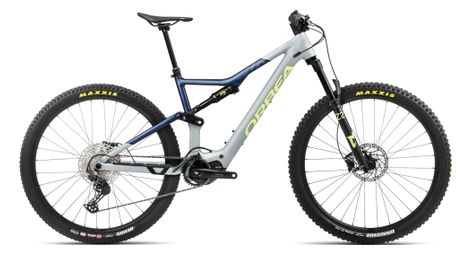 Vtt électrique tout-suspendu orbea rise h30 shimano deore 12v 540 wh 29 gris iceberg bleu moondust 2024