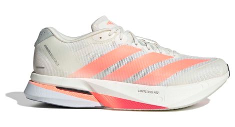 Chaussures Running adidas Adizero Boston 13 Blanc/Orange Homme