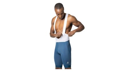 Cuissard court odlo zeroweight bleu fonce blanc