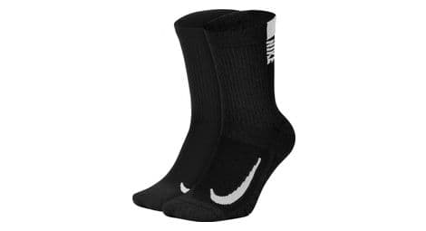 Chaussettes (x2) nike multiplier noir unisex